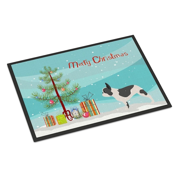 Carolines Treasures French Bulldog Merry Christmas Tree Indoor or Outdoor Mat 18x27 BB2959MAT - main